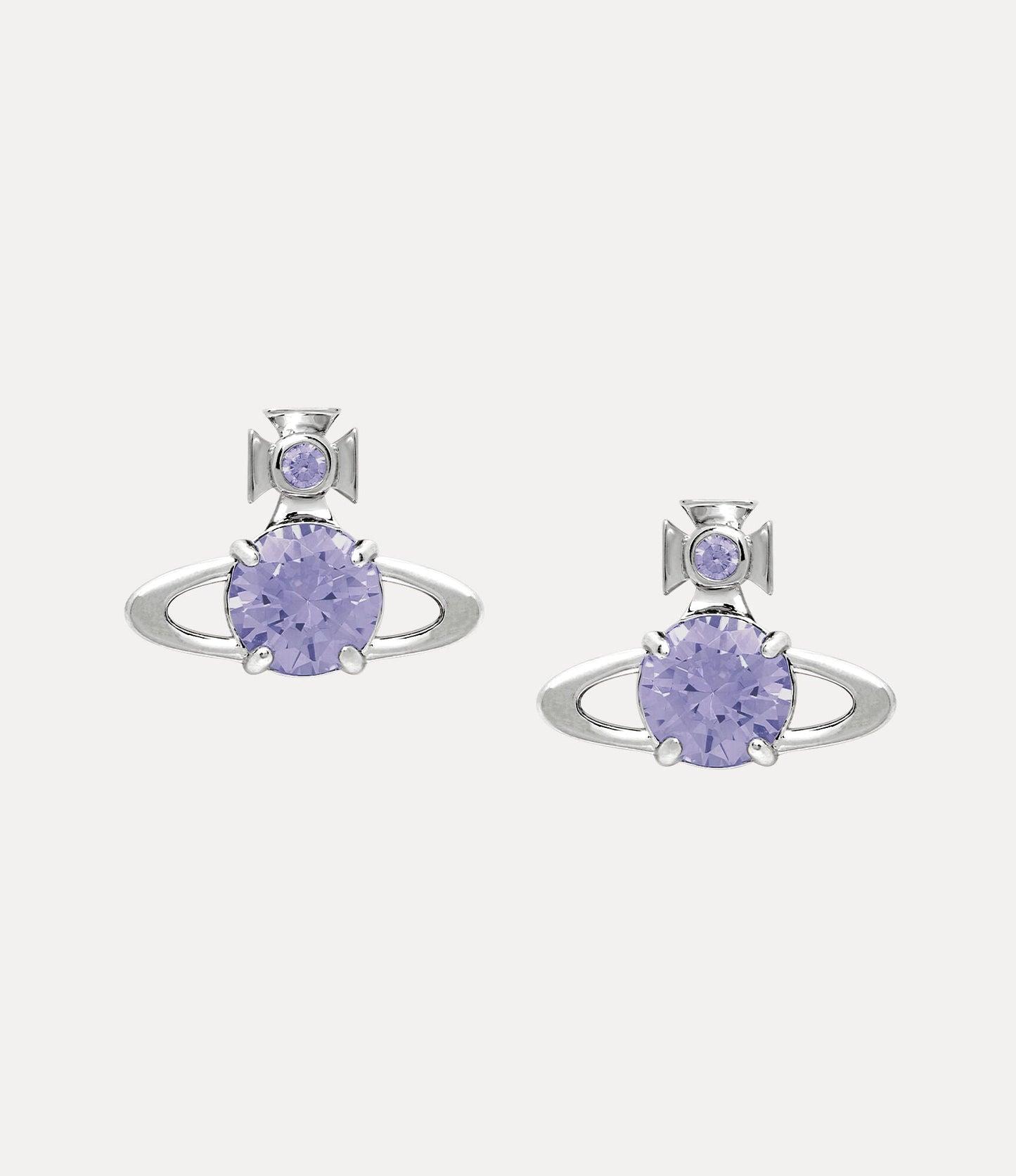 VIVIENNE WESTWOOD Reina Crystal-Embellished Orb Stud Earrings Brass(2 Colors)