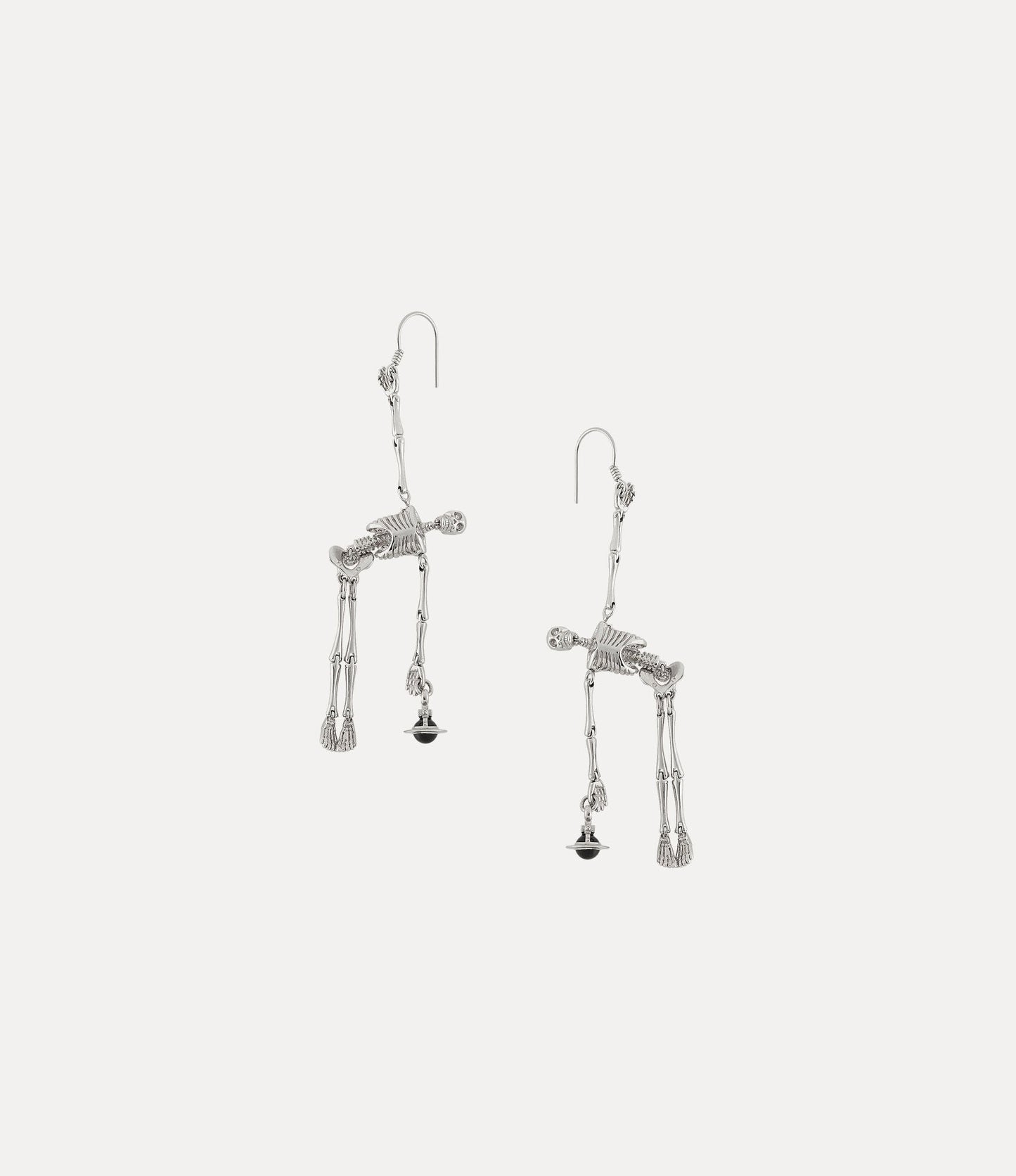 VIVIENNE WESTWOOD Skeleton Earrings Brass(Silver)