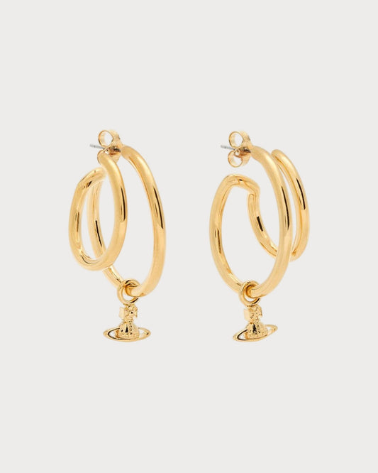VIVIENNE WESTWOOD The Ronda Layered Hoop Earrings Metal(Gold)