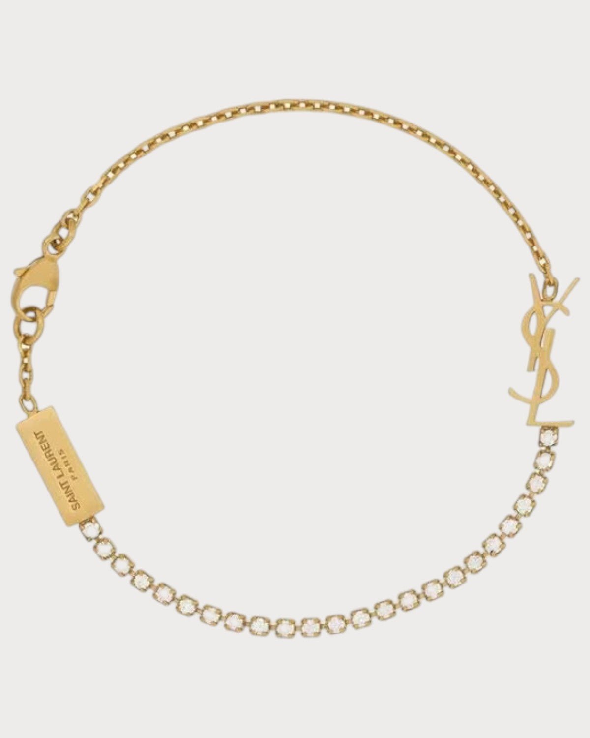 YSL SAINT LAURENT Cassandre Charm Bracelet Brass(2 Colors)