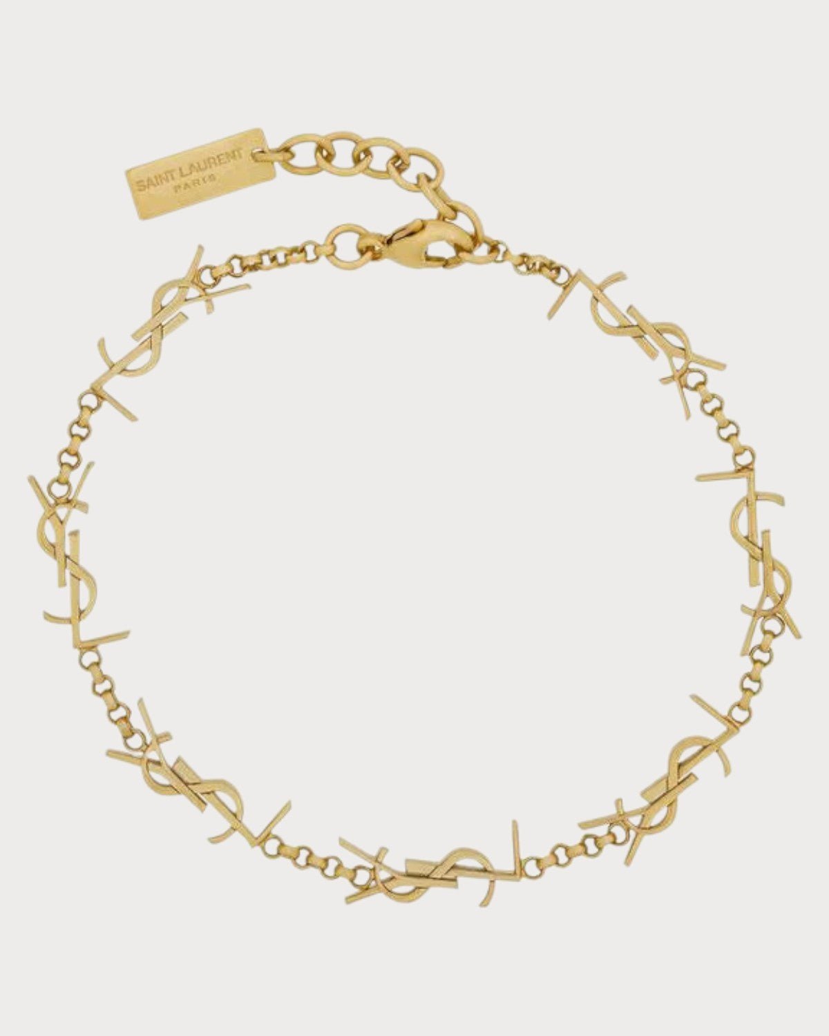 YSL SAINT LAURENT Cassandre Multi-Charm Bracelet In Metal(Gold)